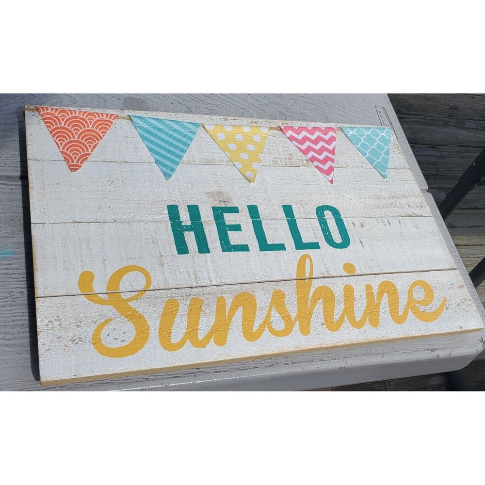 Hello Sunshine Wooden Wall Picture